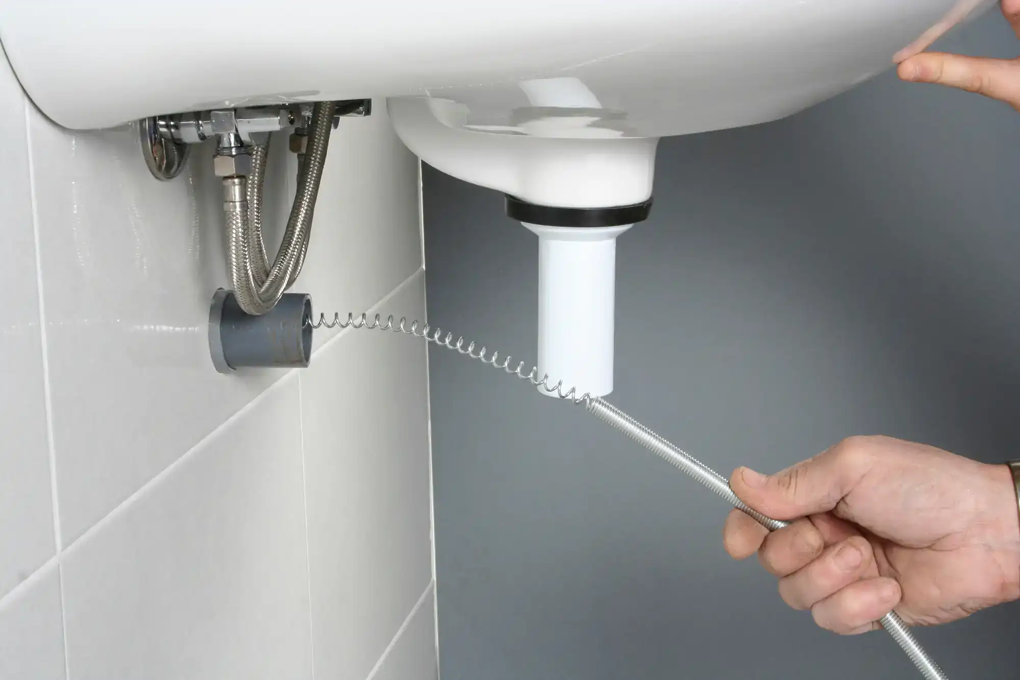 Professional sink drain cleaning tool used in El Dorado County, CA by Murray Plumbing to clear clogged drains and ensure smooth water flow for residential and commercial properties