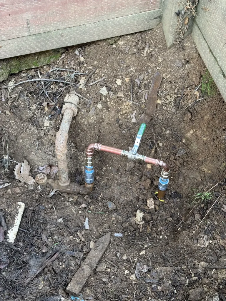 Additional valve connections documented during the visit.